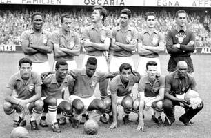 Seleção brasileira na Copa do mundo de 1958 (Foto: Reprodução/ Arquivo CBF) Seleção brasileira na Copa do mundo de 1958 (Foto: Reprodução/ Arquivo CBF)