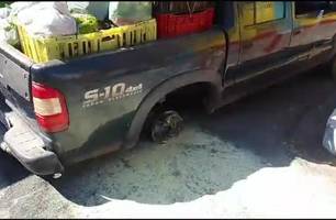 Veículo envolvido no incidente (Foto: Reprodução)