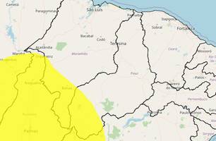 Alerta amarelo de chuva intensa (Foto: Print do alerta/Conecta Piauí)