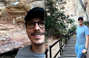 Fábio Porchat na Serra da Capivara (Foto: Reprodução) Fábio Porchat na Serra da Capivara (Foto: Reprodução)