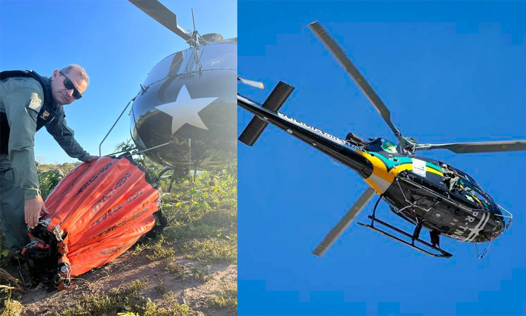 Helicóptero para dar apoio no combate a incêndios