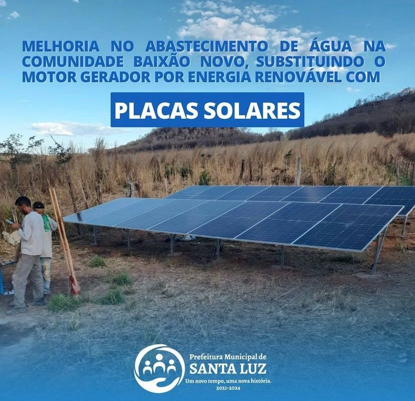 Melhoria no abastecimento de água na comunidade de Santa Luz