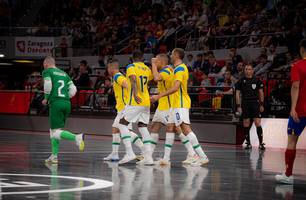 Seleção Brasileira de Futsal vence Espanha por 5 a 2 (Foto: Jeff Gimenes/CBF) Seleção Brasileira de Futsal vence Espanha por 5 a 2 (Foto: Jeff Gimenes/CBF)