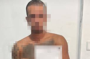 Suspeito preso (Foto: Divulgação/SSP) Suspeito preso (Foto: Divulgação/SSP)