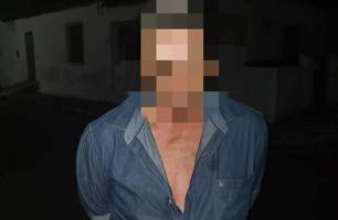 Suspeito preso (Foto: Divulgação/SSP)