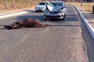 Cavalo morre após colisão com carro na Zona Norte de Teresina (Foto: Reprodução) Cavalo morre após colisão com carro na Zona Norte de Teresina (Foto: Reprodução)