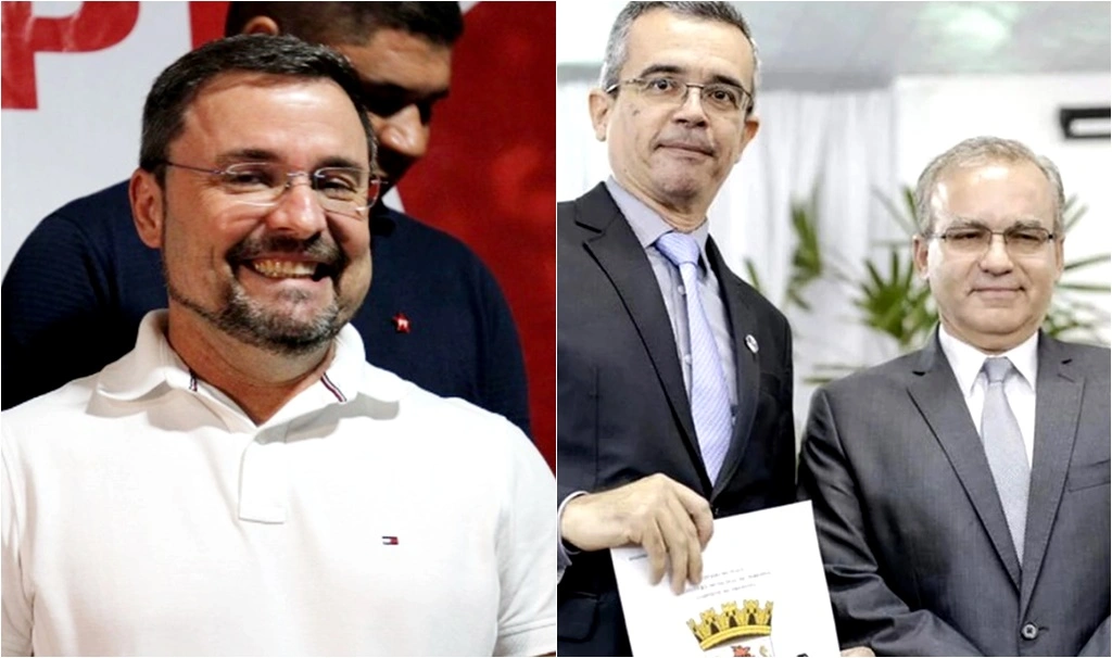 Fábio Novo, o secretário Washington Bonfim e o saudoso ex-prefeito Firmino Filho