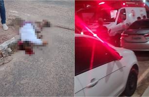 Homem baleado na cabeça em Parnaíba (Foto: Renato Carlos / Conecta Piauí) Homem baleado na cabeça em Parnaíba (Foto: Renato Carlos / Conecta Piauí)