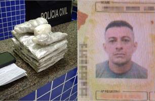 Homem foi preso com drogas (Foto: Reprodução) Homem foi preso com drogas (Foto: Reprodução)
