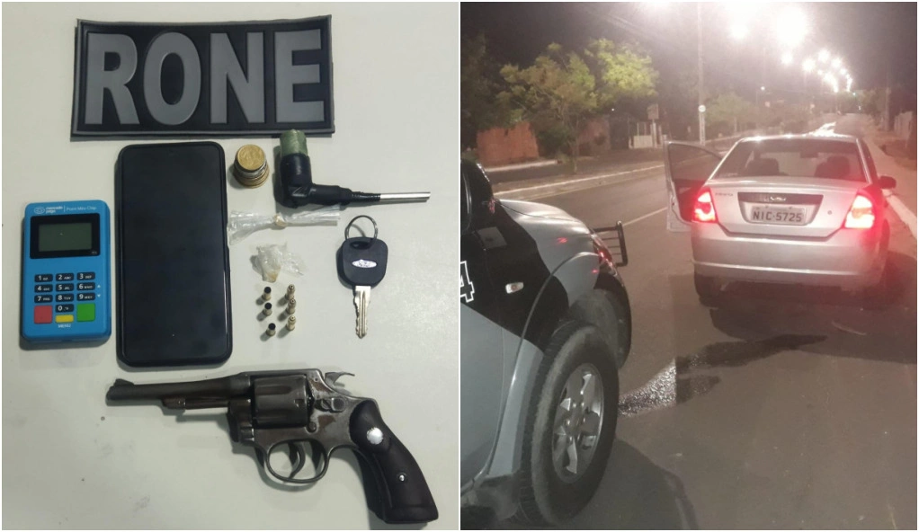 Material apreendido pela polícia