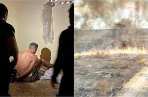 Prisão do homem suspeito de cometer incêndio no Cerrado piauiense (Foto: Reprodução) Prisão do homem suspeito de cometer incêndio no Cerrado piauiense (Foto: Reprodução)