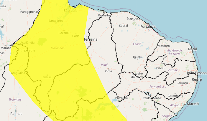 Alerta de chuvas intensas