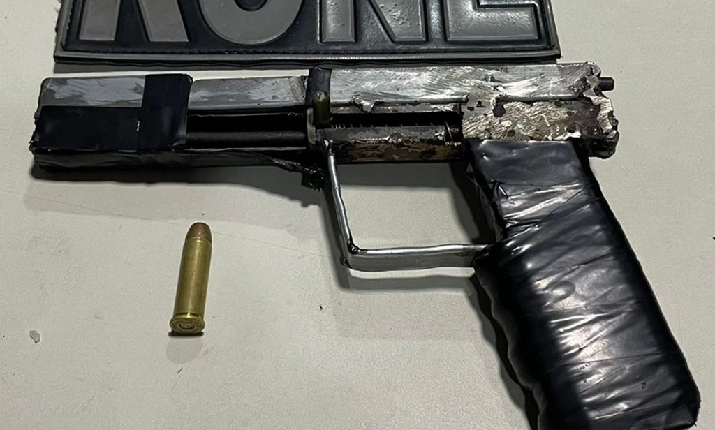 Arma apreendida pela polícia