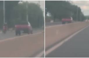 Carro trafega na contramão de Demerval até Teresina e motorista se justifica (Foto: Reprodução) Carro trafega na contramão de Demerval até Teresina e motorista se justifica (Foto: Reprodução)
