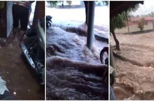 Casas ficam alagadas durante pancadas de chuva na cidade de em Pedro II (Foto: Reprodução) Casas ficam alagadas durante pancadas de chuva na cidade de em Pedro II (Foto: Reprodução)