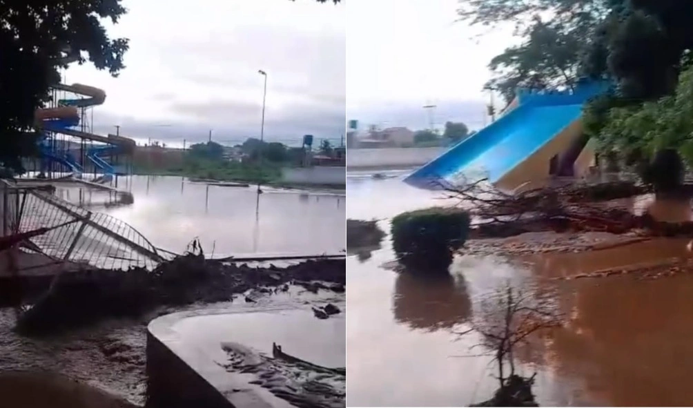 Chuva forte destrói clube em Oeiras e causa vários transtornos na cidade