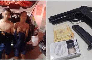 Dupla é presa durante tentativa de assalto no bairro Vermelha em Teresina (Foto: Reprodução) Dupla é presa durante tentativa de assalto no bairro Vermelha em Teresina (Foto: Reprodução)