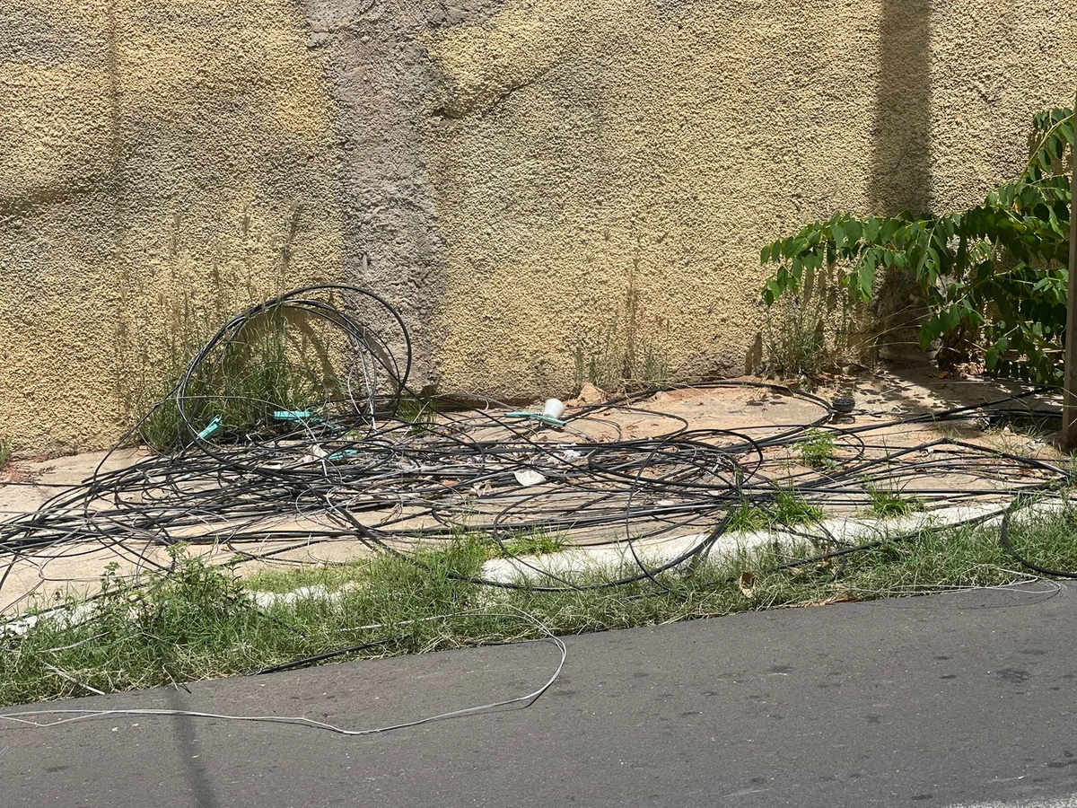Fiação caída em Teresina