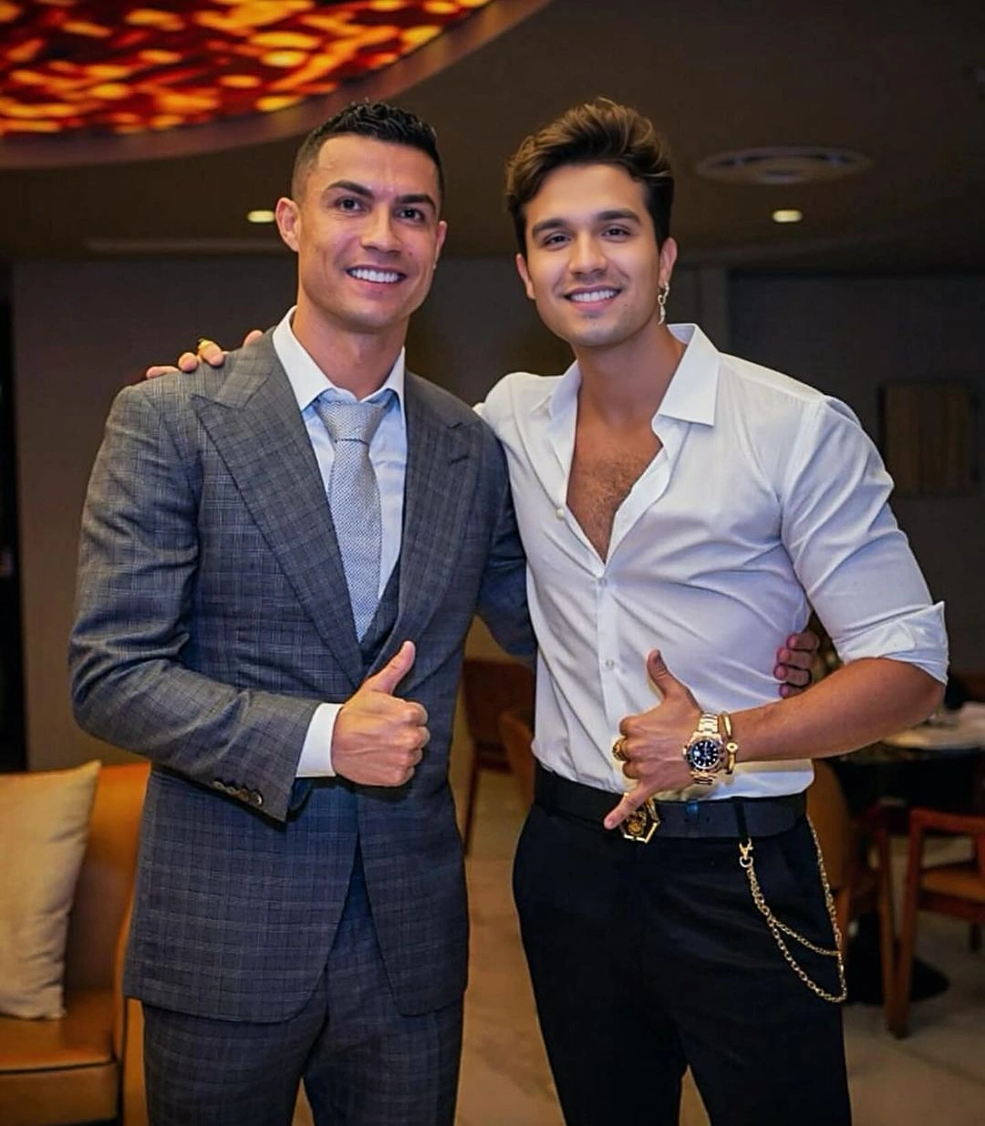 Luan Santana e Cristiano Ronaldo