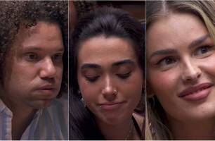 Maycon, Giovanna e Yasmin Brunet estão no primeiro paredão da edição (Foto: Reprodução) Maycon, Giovanna e Yasmin Brunet estão no primeiro paredão da edição (Foto: Reprodução)