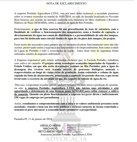 Nota de Esclarecimento