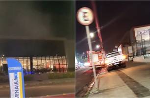 Princípio de incêndio é registrado no Parnaíba Shopping e bombeiros são acionados (Foto: Reprodução) Princípio de incêndio é registrado no Parnaíba Shopping e bombeiros são acionados (Foto: Reprodução)