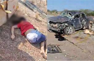 Acidente aconteceu no Rodoanel próximo à BR-343; condutor teve traumatismo craniano (Foto: Reprodução) Acidente aconteceu no Rodoanel próximo à BR-343; condutor teve traumatismo craniano (Foto: Reprodução)