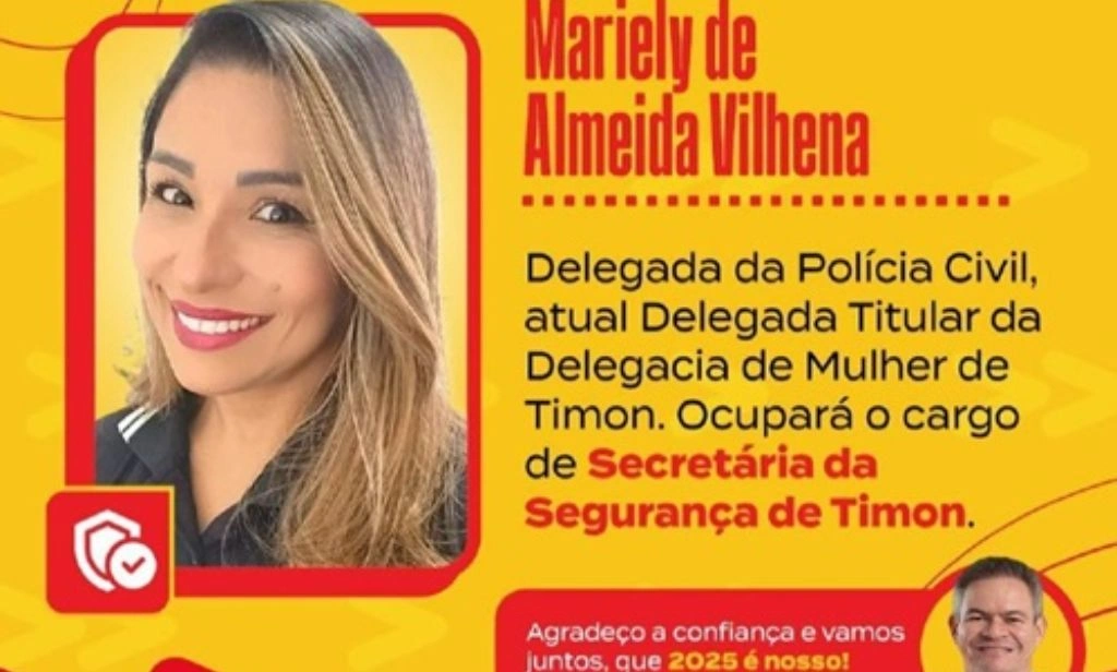 Delegada da Mulher de Timon será secretária na gestão Rafael