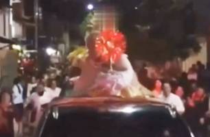 Durante procissão, criminosos disparam tiros e matam uma pessoa em Fortaleza (Foto: Reprodução)