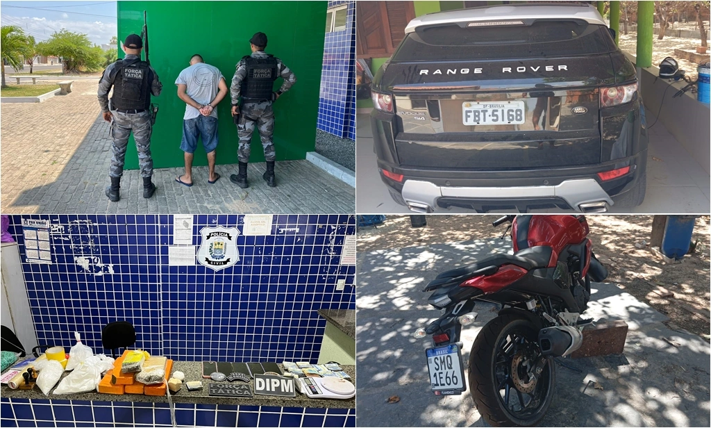 Homem é preso com drogas e veículo de luxo