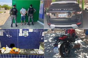 Homem é preso com drogas e veículo de luxo (Foto: Reprodução) Homem é preso com drogas e veículo de luxo (Foto: Reprodução)