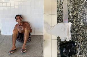 Homem entra em escola armado com faca e ameaça funcionários e alunos (Foto: Reprodução) Homem entra em escola armado com faca e ameaça funcionários e alunos (Foto: Reprodução)