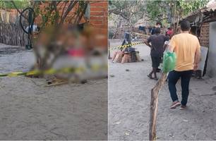 Homem foi atraído para fora de casa e executado com cerca de 11 tiros (Foto: Reprodução / TV Antena 10) Homem foi atraído para fora de casa e executado com cerca de 11 tiros (Foto: Reprodução / TV Antena 10)