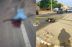 Homem morre após colidir motocicleta em poste na zona Sul de Teresina (Foto: Repórter 12/Conecta Piauí) Homem morre após colidir motocicleta em poste na zona Sul de Teresina (Foto: Repórter 12/Conecta Piauí)