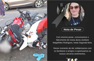 Mulher morre em acidente envolvendo duas motos (Foto: Reprodução) Mulher morre em acidente envolvendo duas motos (Foto: Reprodução)