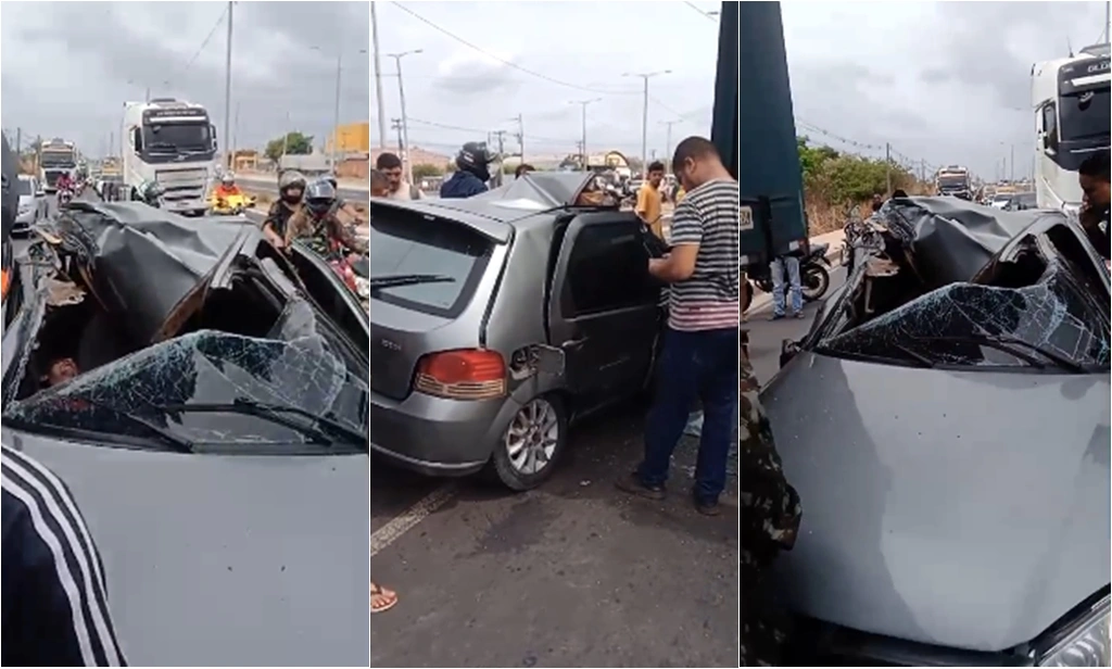 Acidente deixa homem morto preso nas ferragens próximo ao Mário Covas, em Teresina