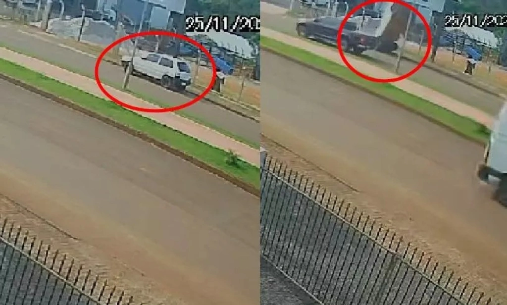 'Capotamento fantasma' é registrado com carro estacionado no Paraná