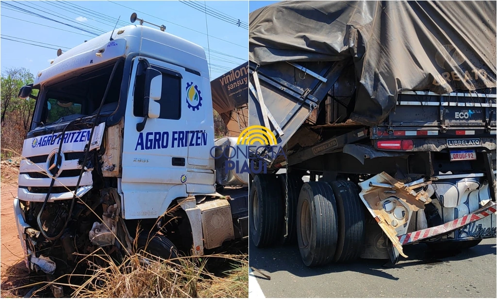 Carretas colidem na BR-316