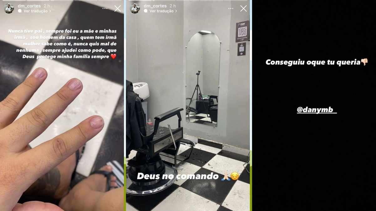 Homem quebra espelho de barbearia ao descobrir que irmã vende conteúdo adulto