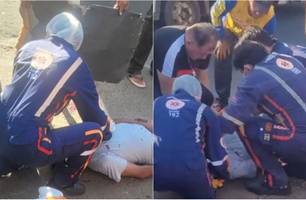 Idoso morreu após ser atingido por motocicleta (Foto: Reprodução) Idoso morreu após ser atingido por motocicleta (Foto: Reprodução)