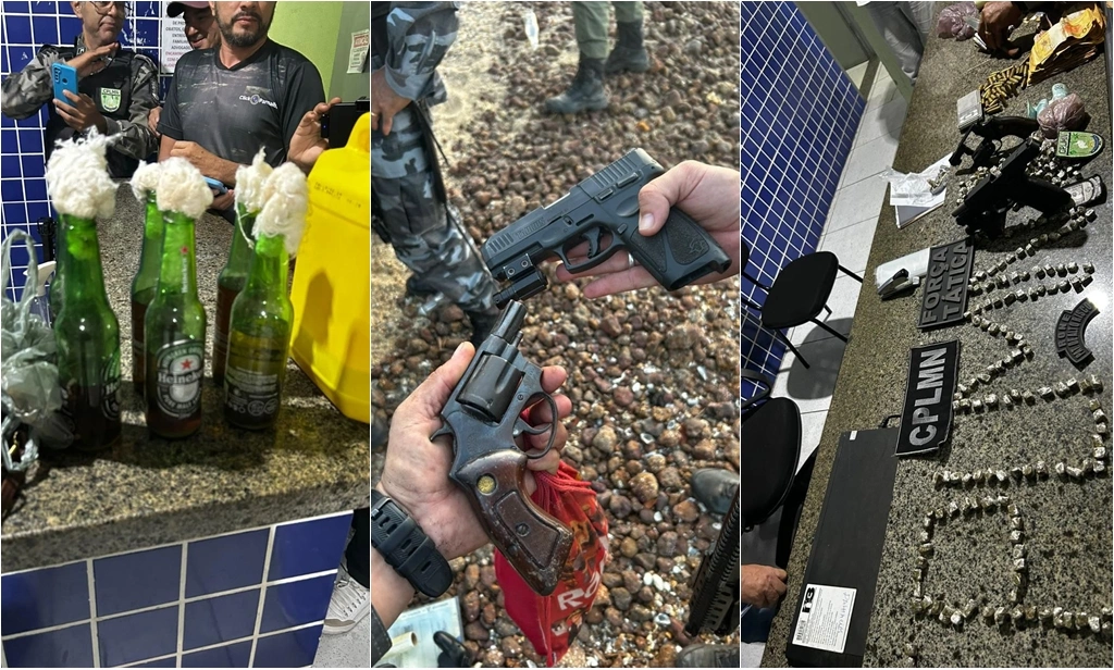 Material apreendido pela polícia