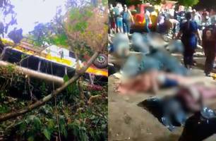 Ônibus capota em serra e deixa 18 pessoas mortas no Alagoas (Foto: Reprodução)