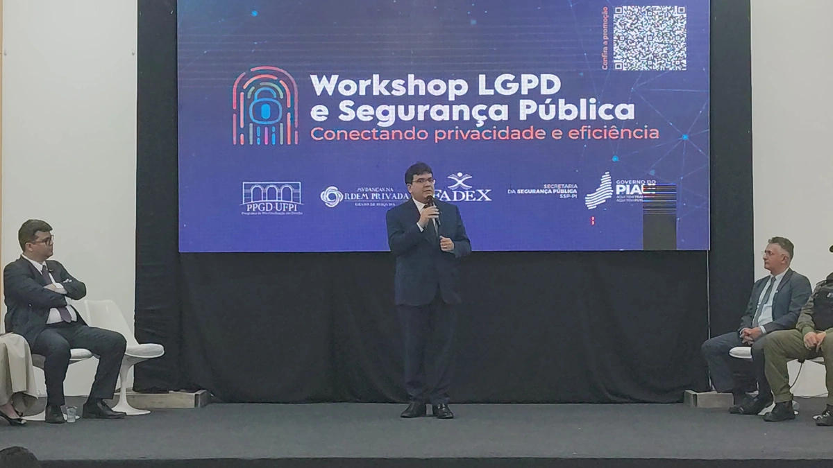 Rafael Fonteles no workshop sobre Segurança Pública e Privacidade de Dados