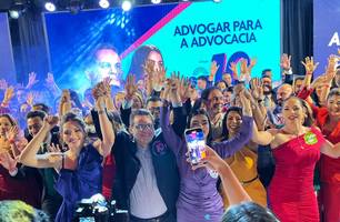 Raimundo Júnior e Raylena Alencar lançam chapa 'OAB da Esperança' em Teresina (Foto: Gabriel Prado/Conecta Piauí) Raimundo Júnior e Raylena Alencar lançam chapa 'OAB da Esperança' em Teresina (Foto: Gabriel Prado/Conecta Piauí)