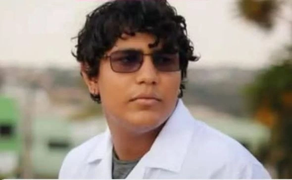 Acima o jovem Lucas Victor