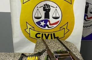 Armas apreendidas pela polícia (Foto: Reprodução)