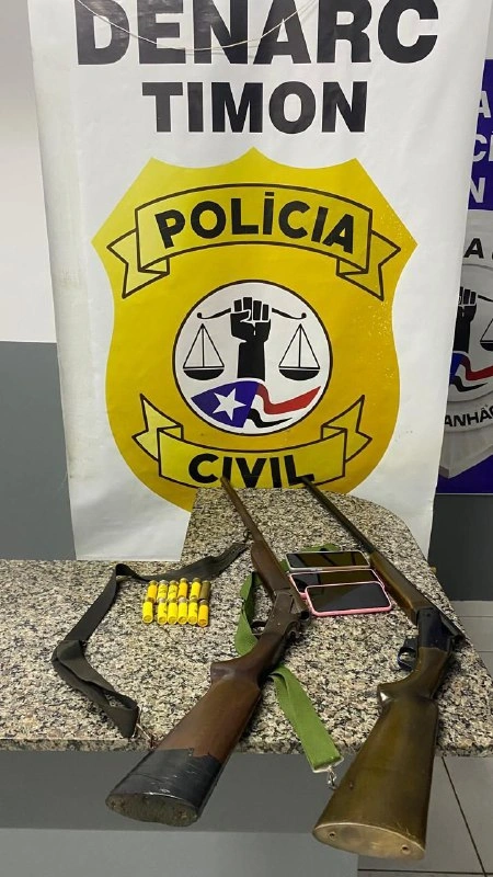 Armas apreendidas pela polícia