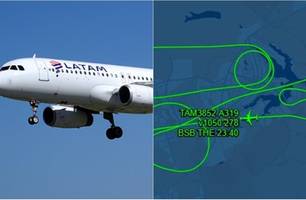 Avião da LATAM enfrenta emergência após decolagem de Brasília (Foto: Reprodução)