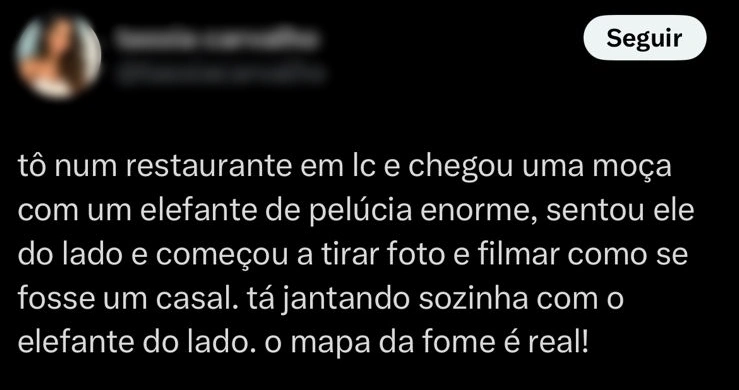 Caso foi publicado na rede social X (antigo Twitter)