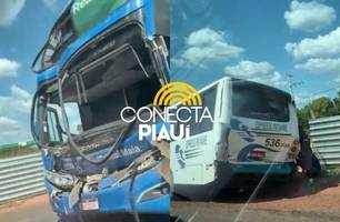 Colisão entre dois ônibus deixa uma pessoa morta entre Timon e Caxias no Maranhão (Foto: Reprodução)